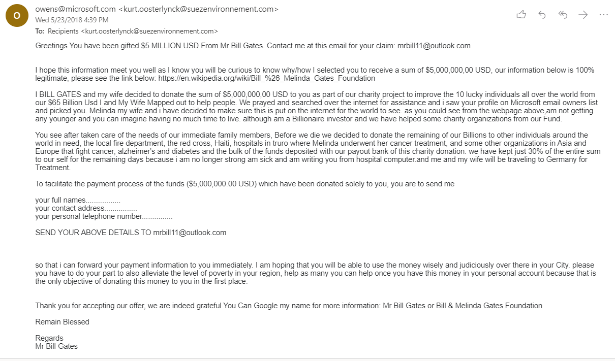 BIll Gates Email
